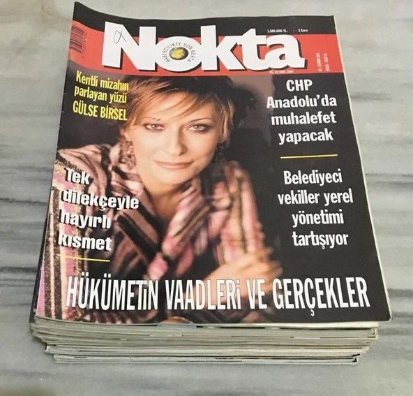 NOKTA Dergisi 9-22 Mayıs 2003 Sayı 1060 CHP ANADOLU'DA MUHALEFET YAPACAK- KENTLİ MİZAHIN PARLAYAN YÜZÜ GÜRSE BİRSEL(Sahafiye Kitap) ürün görseli 1