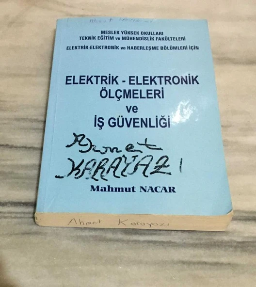 ELEKTRİK - ELEKTRONİK ÖLÇMELERİ VE İŞ GÜVENLİĞİ(Sahafiye Kitap) ürün görseli 1