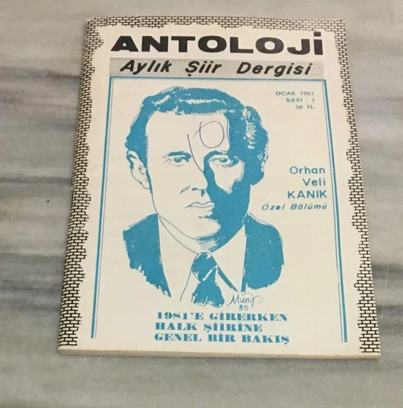 ANTOLOJİ Aylık Şiir Dergisi Ocak 1981 Sayı 1 ORHAN VELİ KANIK ÖZEL BÖLÜMÜ(Sahafiye Kitap) ürün görseli 1