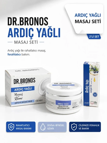 DR.BRONOS Ardıç Yağlı Masaj Kremi 150 ml. | Ardıç Yağı 20 ml. ürün görseli 1