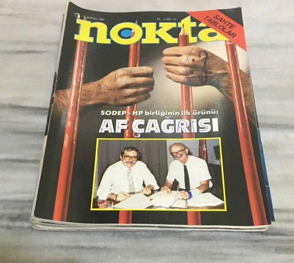 NOKTA DERGİSİ 18 Ağustos 1985 Sayı 32  SODEP - HP BİRLİĞİNİN İLK ÜRÜNÜ: AF ÇAĞRISI(Sahafiye Kitap) ürün görseli 1
