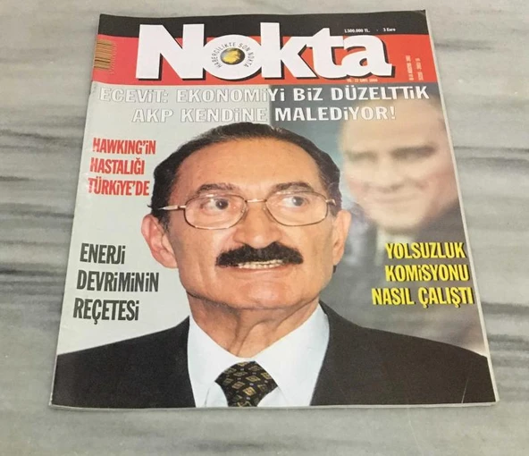 NOKTA Dergisi 1-14 Ağustos 2003 Sayı 1066 ECEVİT: Ekonomiyi Biz Düzelttik AKP Kendine Malediyor(Sahafiye Kitap) ürün görseli 1