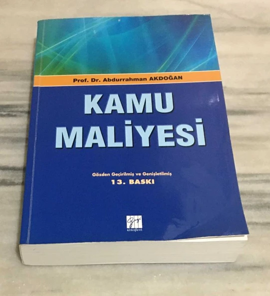 KAMU MALİYESİ Gözden Geçirilmiş ve Genişletilmiş 13.BASKI - 2009(Sahafiye Kitap) ürün görseli 1