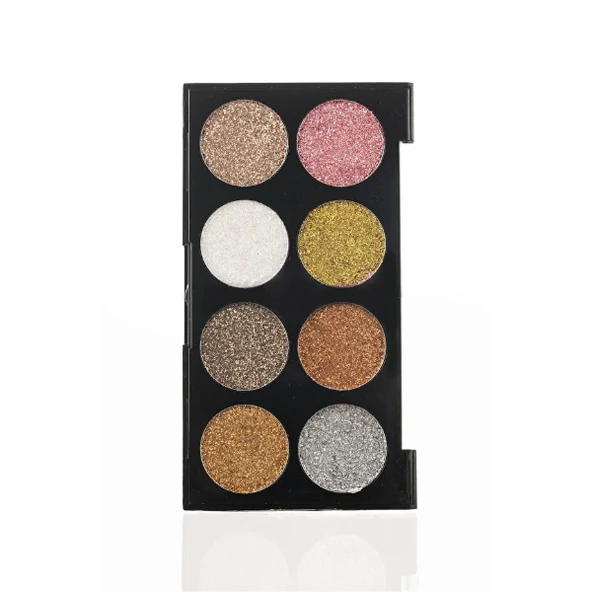 8 Renk Glitter Far Paleti - 2'li Set - Resim 3