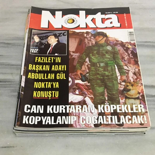 NOKTA Dergisi 2-8 Nisan 2000 Sayı 2000/14 FAZİLET'İN BAŞKAN ADAYI ABDULLAH GÜL NOKTA'YA KONUŞTU(Sahafiye Kitap) ürün görseli 1