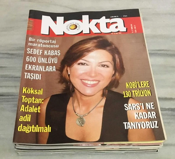 NOKTA Dergisi 4-17 Temmuz 2003 Sayı 1064 SEDEF KABAŞ 600 ÜNLÜYÜ EKRANLARA TAŞIDI(Sahafiye Kitap) ürün görseli 1