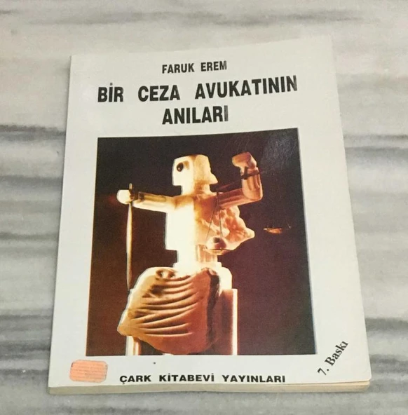 BİR CEZA AVUKATININ ANILARI 7.BASKI(Sahafiye Kitap) ürün görseli 1