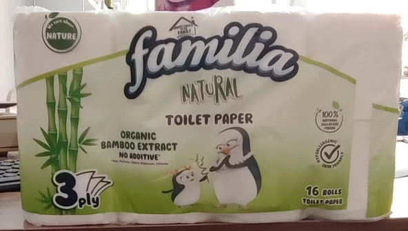Natural Bambu Özlü 3 Katlı Tuvalet Kağıdı 16lı ürün görseli 1