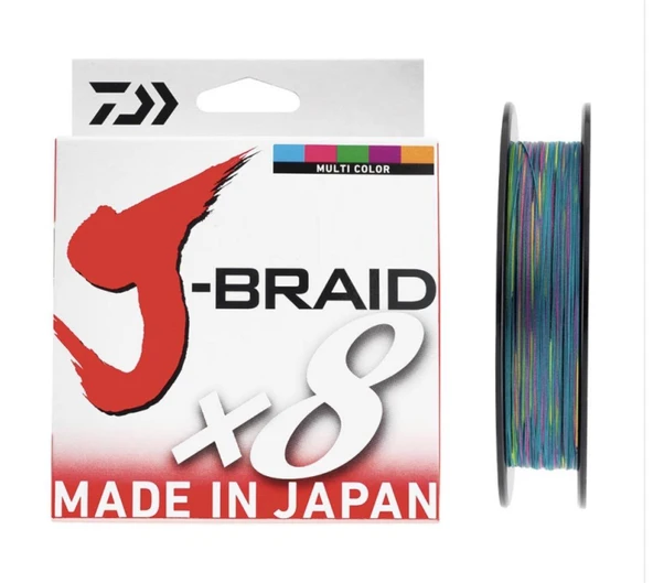 Daiwa JBraid 8B 300 M Multicolor İp Misina 0,22 MM ürün görseli 1