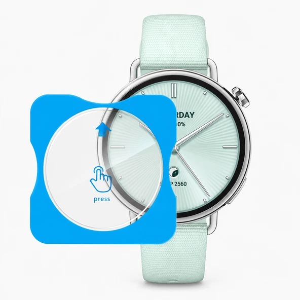 Mi Watch S4 41MM Uyumlu Kolay Takılabilir Takma Aparatlı Temperli Cam Ekran Koruyucu ürün görseli 1