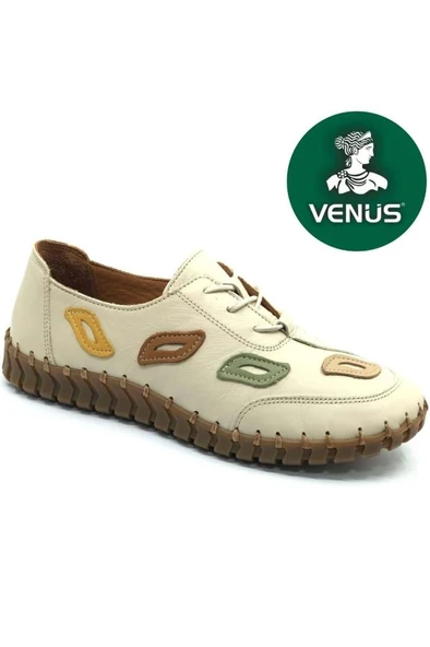 Venüs 2010727y Hakiki Deri Ortopedik Kadın Casual Ayakkabı BEJ ürün görseli 1