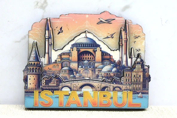 Ahşap İstanbul Temalı Magnet - Model 6 ürün görseli 1