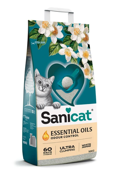 Sanicat Essential Oils Yasemin Kokulu Kedi Kumu 10KG ürün görseli 1