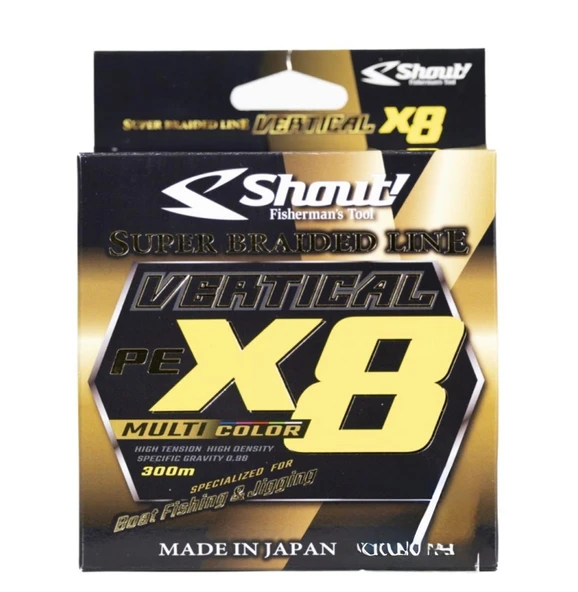 SHOUT VERTICAL X8 300M, MULTI COLOR İP MİSİNA PE#2,5 0,21 MM ürün görseli 1
