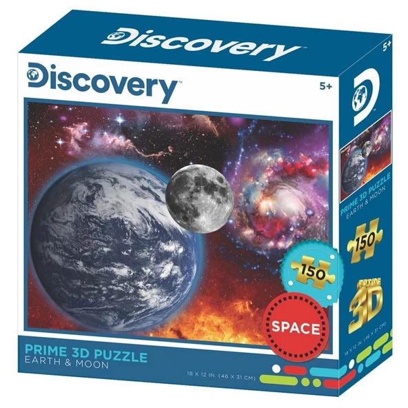 Prime 3D Discovery Dünya ve Ay Puzzle 150 Parça ürün görseli 1