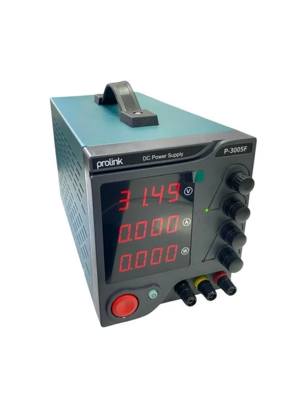 PROLİNK P-3005F 0- 30V 0-5A 10mV-1mA TEK ÇIKIŞLI DC 4 HANELİ AYARLI GÜÇ KAYNAĞI ürün görseli 1