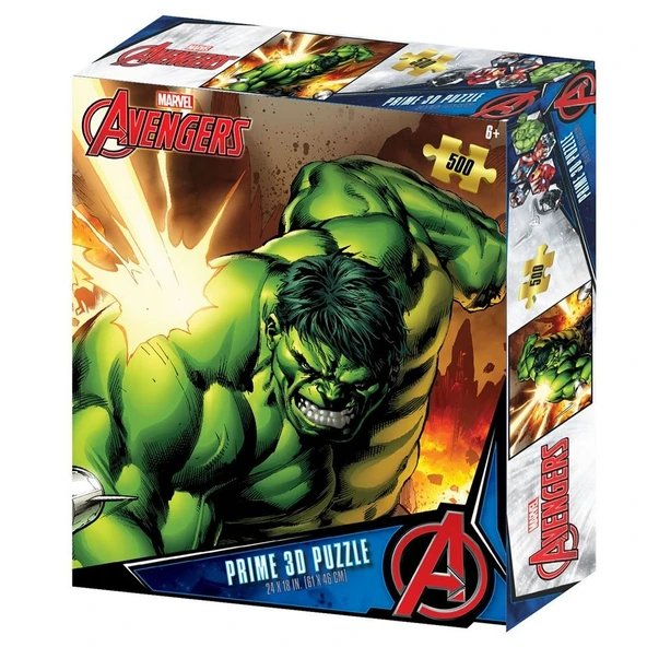 Prime 3D - Avengers The Hulk 500 Parça Yetişkin Puzzle ürün görseli 1