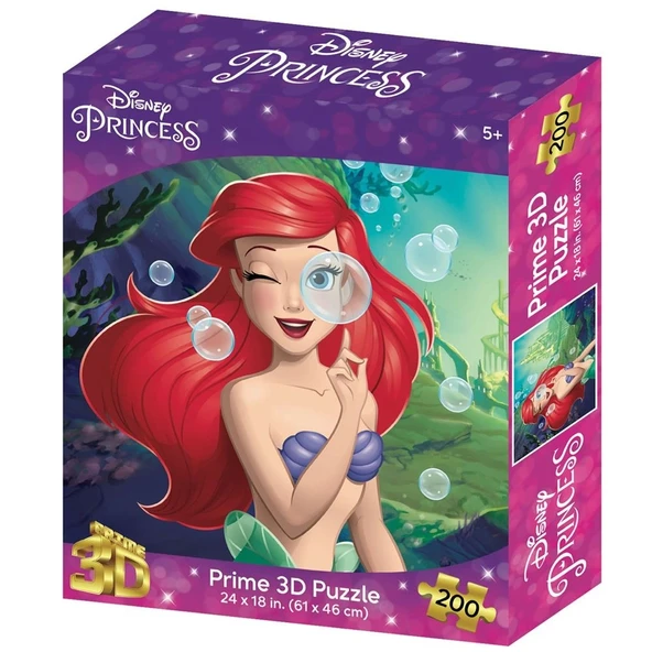 Prime 3D Disney Princess Deniz Kızı Ariel Puzzle 200 Parça ürün görseli 1