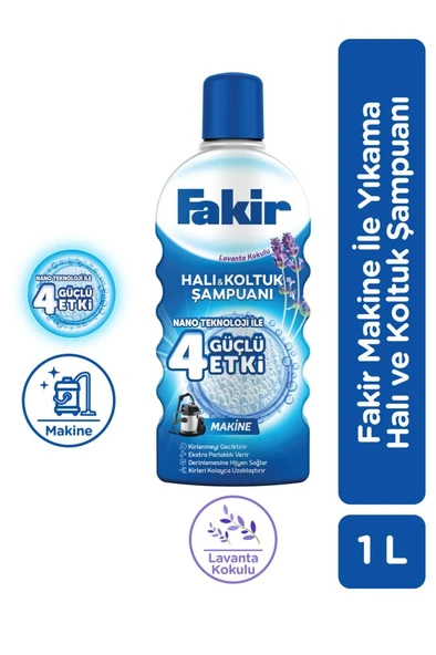Fakir Lavanta Makine Nano Teknolojili Halı ve Koltuk Şampuanı 1 lt ürün görseli 1