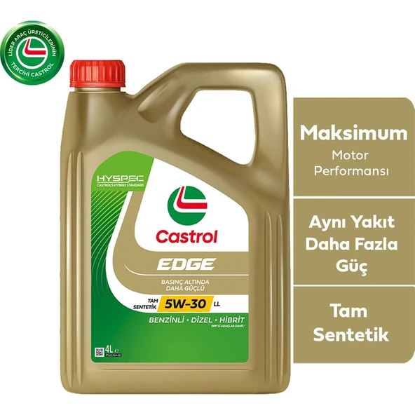 Castrol Edge 5W-30 Ll 4 Litre Motor Yağı ( Üretim Yılı 2025 ) ürün görseli 1
