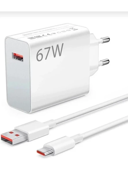 67W Turbo Hızlı Şarj Aleti Seti - 6A Type-C Kablo Dahil HyperCharge Destekli ürün görseli 1