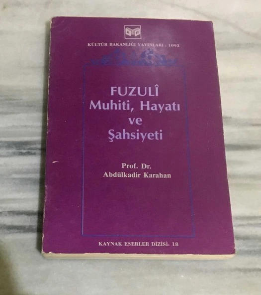 FUZULİ Muhiti, Hayatı ve Şahsiyeti(Sahafiye Kitap) ürün görseli 1