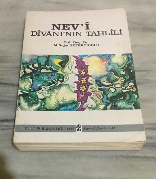NEV'İ DİVANI'NIN TAHLİLİ(Sahafiye Kitap) ürün görseli 1