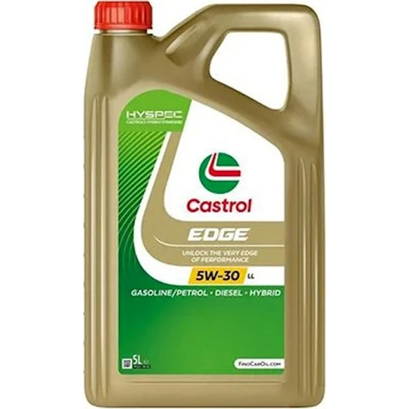 Castrol Edge 5W-30 LL 5 Litre Motor Yağı 5 lt Yüksek Performanslı Viskozite ile Koruma Sağlar ürün görseli 1