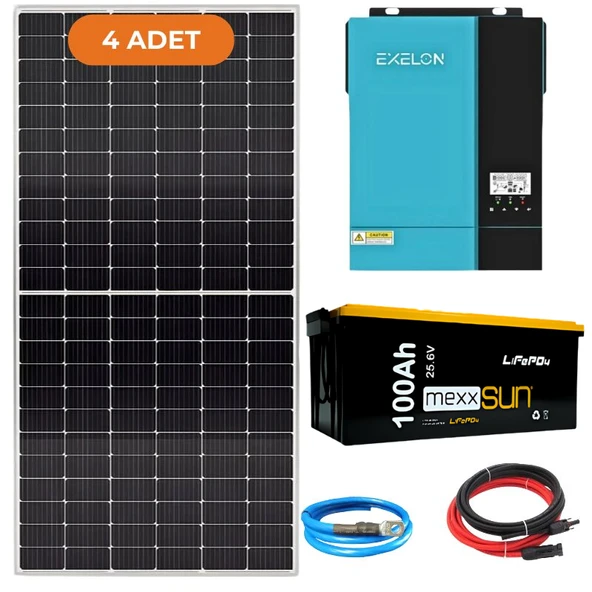 Exelon 4.2 kW Lityum Akülü Solar Enerji Paketi ürün görseli 1