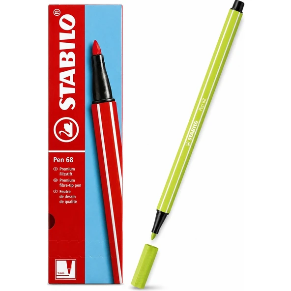 Keçe Uçlu Boya Kalemi 1 mm Lime Yeşili 68/14 10 Lu Paket ürün görseli 1