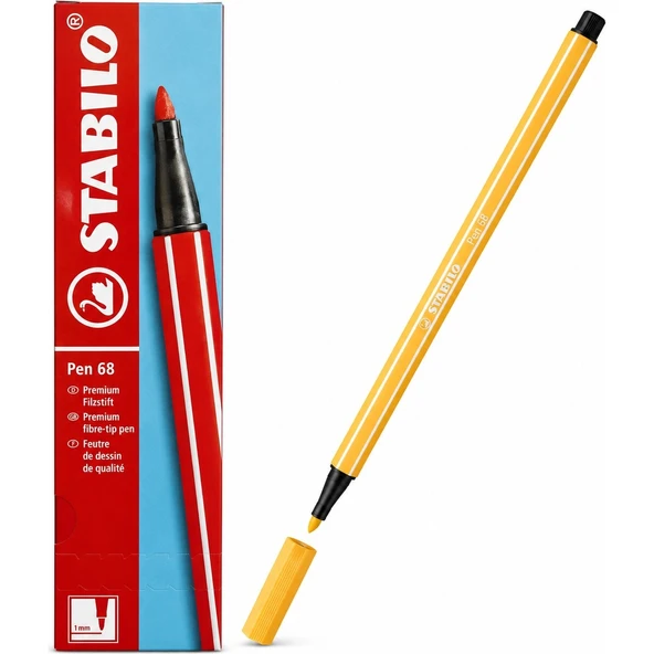 Keçe Uçlu Boya Kalemi 1 mm Açık Sarı 68/23 10 Lu Paket ürün görseli 1