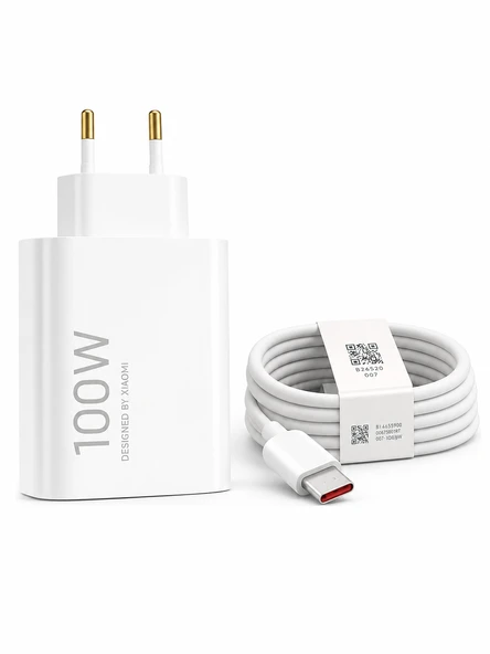 100W Ultra Hızlı Şarj Aleti Seti - 6A Type-C Kablo Dahil HyperCharge Destekli ürün görseli 1