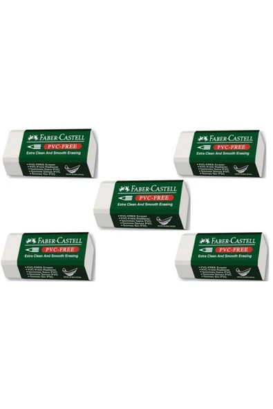 Faber Castell Pvc Free No:30 Küçük Boy Beyaz Silgi 5 Li ürün görseli 1