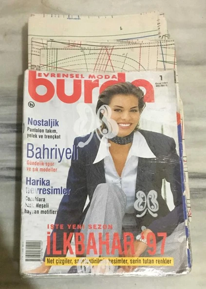 BURDA Ocak 1997 Sayı 1 ( PAFTALARI MEVCUT )(Sahafiye Kitap) ürün görseli 1