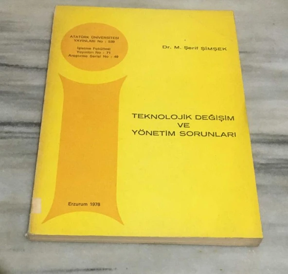 TEKNOLOJİK DEĞİŞİM VE YÖNETİM SORUNLARI(Sahafiye Kitap) ürün görseli 1