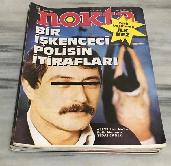 NOKTA DERGİSİ 2 Şubat 1986 Sayı 4 BİR İŞKENCECİ POLİSİN İTİRAFLARI 63823 Sicil No'lu Polis Memuru SEDAT CANER(Sahafiye Kitap) ürün görseli 1