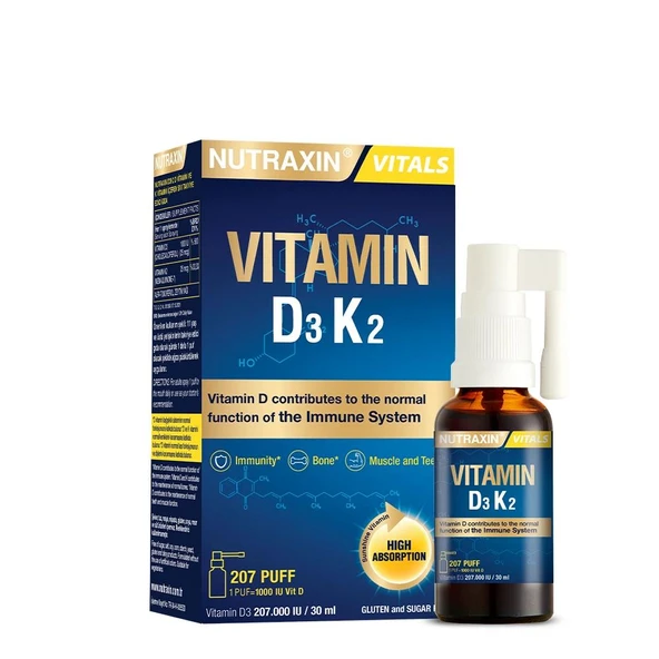 Nutraxin Vitamin D3K2 Takviye Edici Gıda 30 ml ürün görseli 1