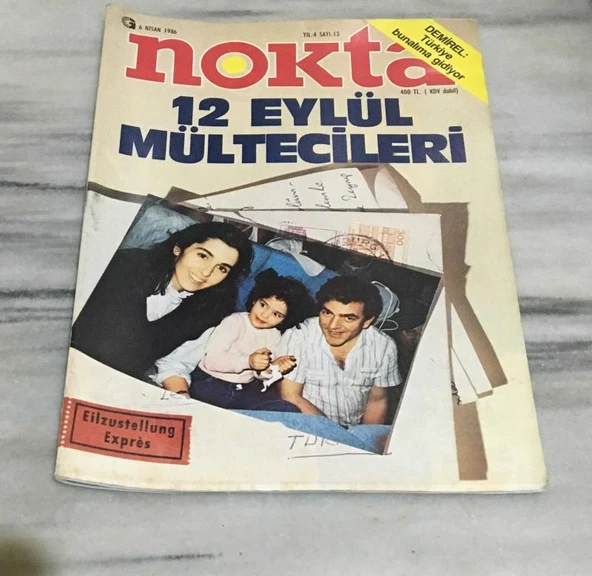 NOKTA DERGİSİ 6 Nisan 1986 Sayı 13 ( 12 EYLÜL MÜLTECİLERİ )(Sahafiye Kitap) ürün görseli 1