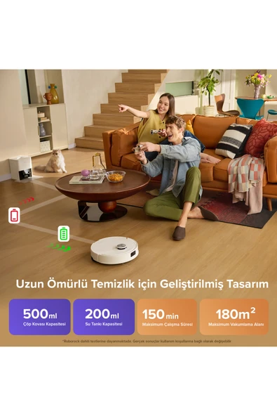 Roborock S8 Pro Plus Akıllı Beyaz Robot Süpürge 10.00 HyperForce Emiş Gücü - Resim 6