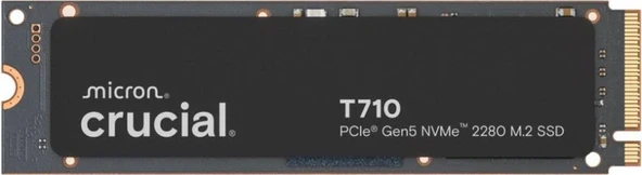 Crucial T710 1TB PCIe Gen5 NVMe M.2 SSD (14900-13700 MBs) CT1000T710SSD8 ürün görseli 1