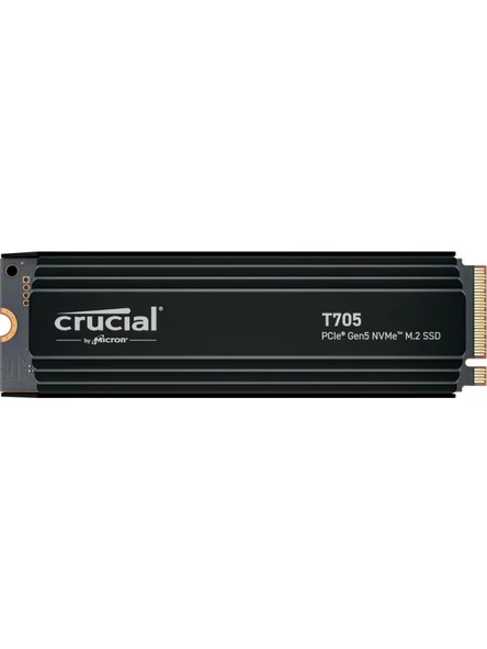 Crucial T705 1TB PCIe Gen5 NVMe M.2 SSD CT1000T705SSD5 (13600-10200 MBs) Heatsink Soğutuculu ürün görseli 1