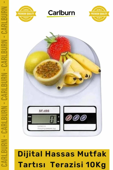 #Terazi Elektronik SF400 LCD Ekranlı Gram Dijital Hassas Mutfak Tartısı Mutfak Terazisi 10Kg ürün görseli 1