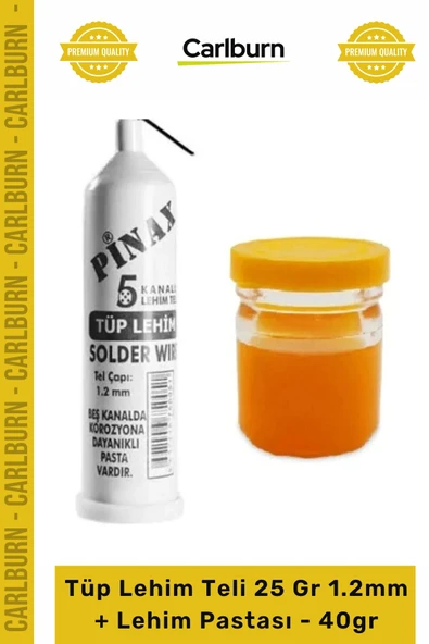 #LehimTeli Kaliteli Elektronik Havya Uyumlu Takım Tüp Lehim Teli 25 Gr 12mm + Lehim Pastası 40gr ürün görseli 1
