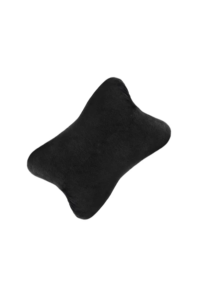 Siyah Polar Araç Oto Koltuk Boyun Destek Yastığı - Ergonomik Tekli Model ürün görseli 1