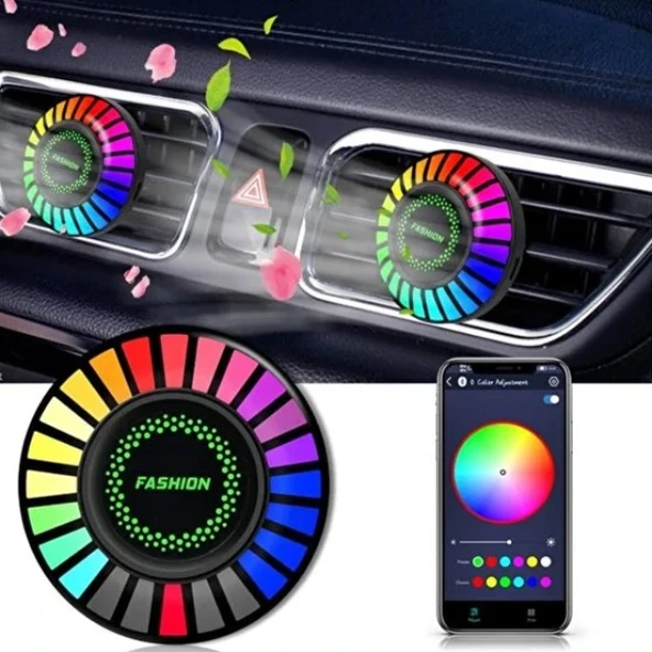 Araç İçi Koku Hazneli RGB Sese Duyarlı LED Işık ürün görseli 1