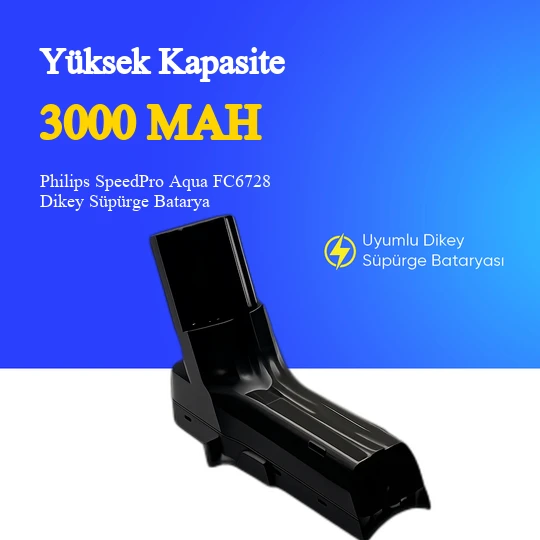 Philips SpeedPro Aqua FC6728 Dikey Süpürge 3000 Mah 25.2 V Batarya – Orjinal Uyumlu Uzun Ömürlü, Maksimum Performans Pil ürün görseli 1