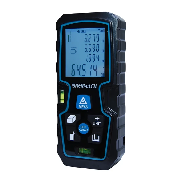 Dhermach DLM 60 S Lazerli Mesafe Ölçer 60 Metre – Dijital Lazermetre Alan Hacim Pisagor Ölçüm ürün görseli 1