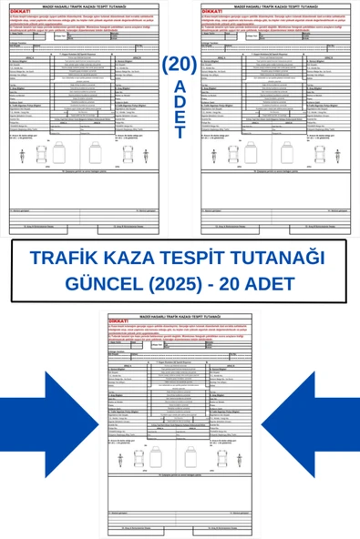 Organik Yolda Trafik Kaza Tesit Tutanağı Güncel (2025) - 20 Adet ürün görseli 1