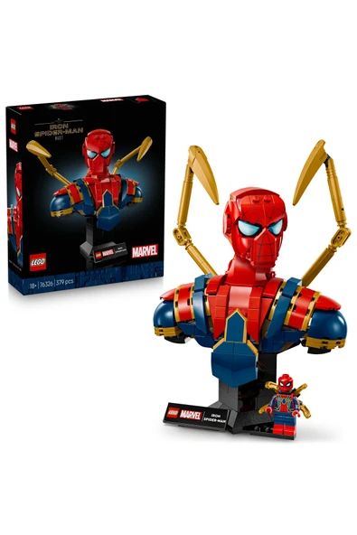 LEGO ® ǀ Marvel Iron Örümcek Adam Büstü 76326 - Yetişkinler için Koleksiyonluk Model Yapım Seti (379P) ürün görseli 1