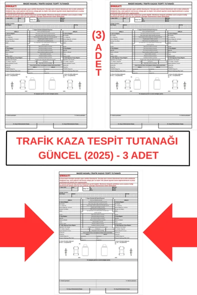 Organik Yolda Trafik Kaza Tesit Tutanağı Güncel (2025) - 3 Adet ürün görseli 1